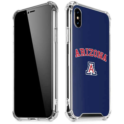 University of Arizona Primary Logo Blue iPhone XS Max Clear Case